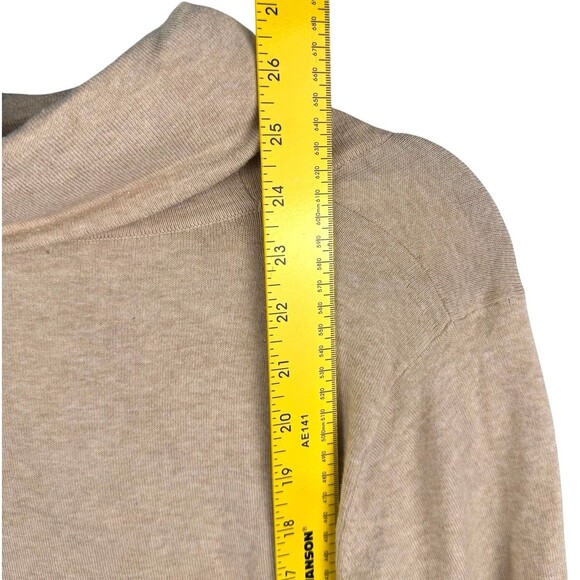 J McLaughlin Shirt Sweater Women's Medium Cowl Neck Modal Cotton Blend Beige - Picture 6 of 9